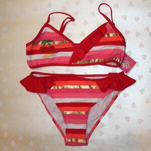 NWT, Big Girls Size 10, Juicy Couture, 2 Piece Swim Set